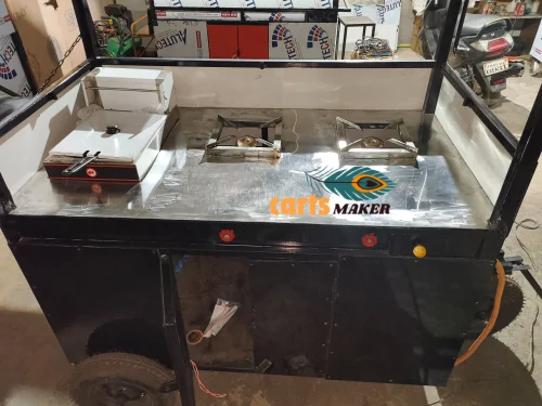 High Gloss Black Food Cart Image 3